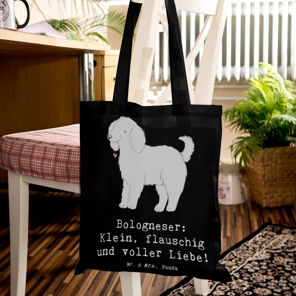 Tragetasche Bologneser Liebe Einkaufstüte, Schultertasche, Strandtasche, Tasche, Laptoptasche, Beutel, Tragetasche, Stofftasche, Jutetasche, Shopper, Beuteltasche, Umhängetasche, Einkaufstasche, Badetasche, Stoffbeutel, Jutebeutel, Hund, Hunderasse, Rassehund, Hundebesitzer, Geschenk, Tierfreund, Schenken, Welpe