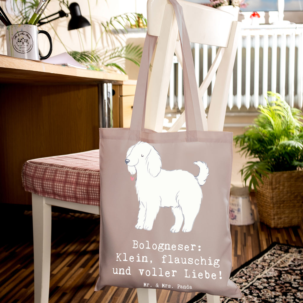 Tragetasche Bologneser Liebe Einkaufstüte, Schultertasche, Strandtasche, Tasche, Laptoptasche, Beutel, Tragetasche, Stofftasche, Jutetasche, Shopper, Beuteltasche, Umhängetasche, Einkaufstasche, Badetasche, Stoffbeutel, Jutebeutel, Hund, Hunderasse, Rassehund, Hundebesitzer, Geschenk, Tierfreund, Schenken, Welpe