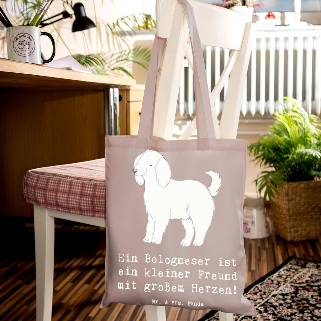 Tote bag Ein Bologneser ist ein kleiner Freund mit großem Herzen! Einkaufstüte, Laptoptasche, Jutetasche, Tasche, Einkaufstasche, Schultertasche, Jutebeutel, Tragetasche, Shopper, Beuteltasche, Stofftasche, Beutel, Stoffbeutel, Umhängetasche, Strandtasche, Badetasche, Hund, Hunderasse, Rassehund, Hundebesitzer, Geschenk, Tierfreund, Schenken, Welpe
