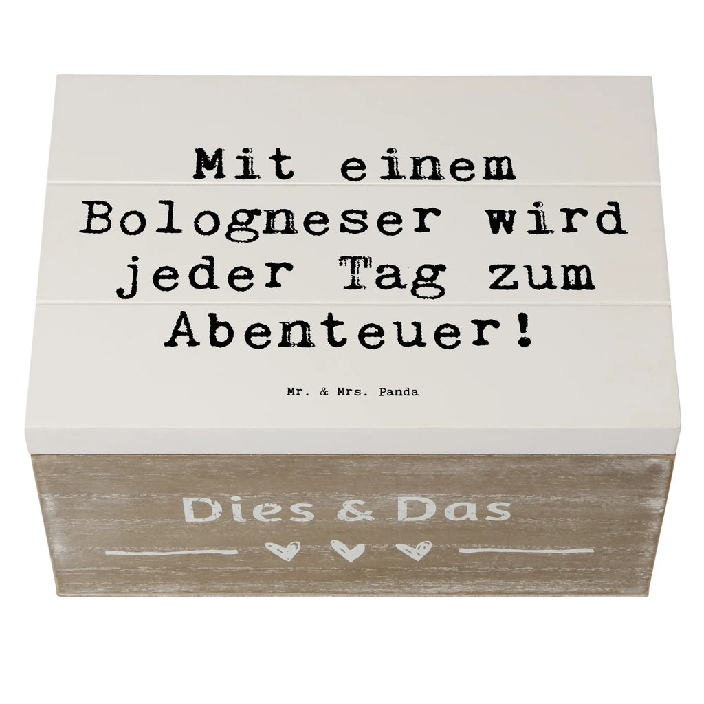 Wooden chest Saying Mit einem Bologneser wird jeder Tag zum Abenteuer! Schatzkiste, Holzkiste, Dekokiste, Truhe, Erinnerungskiste, XXL, Erinnerungsbox, Aufbewahrungsbox, Geschenkdose, Kiste, Schatulle, Geschenkbox, Hund, Hunderasse, Rassehund, Hundebesitzer, Geschenk, Tierfreund, Schenken, Welpe