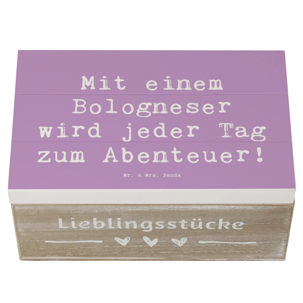 Wooden chest Saying Mit einem Bologneser wird jeder Tag zum Abenteuer! Schatzkiste, Holzkiste, Dekokiste, Truhe, Erinnerungskiste, XXL, Erinnerungsbox, Aufbewahrungsbox, Geschenkdose, Kiste, Schatulle, Geschenkbox, Hund, Hunderasse, Rassehund, Hundebesitzer, Geschenk, Tierfreund, Schenken, Welpe