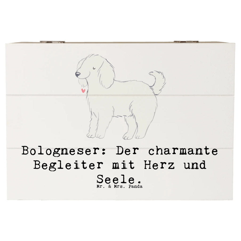 Holzkiste Bologneser Begleiter Aufbewahrungsbox, Truhe, Erinnerungskiste, Geschenkdose, Schatulle, Kiste, Schatzkiste, XXL, Holzkiste, Dekokiste, Erinnerungsbox, Geschenkbox, Hund, Hunderasse, Rassehund, Hundebesitzer, Geschenk, Tierfreund, Schenken, Welpe
