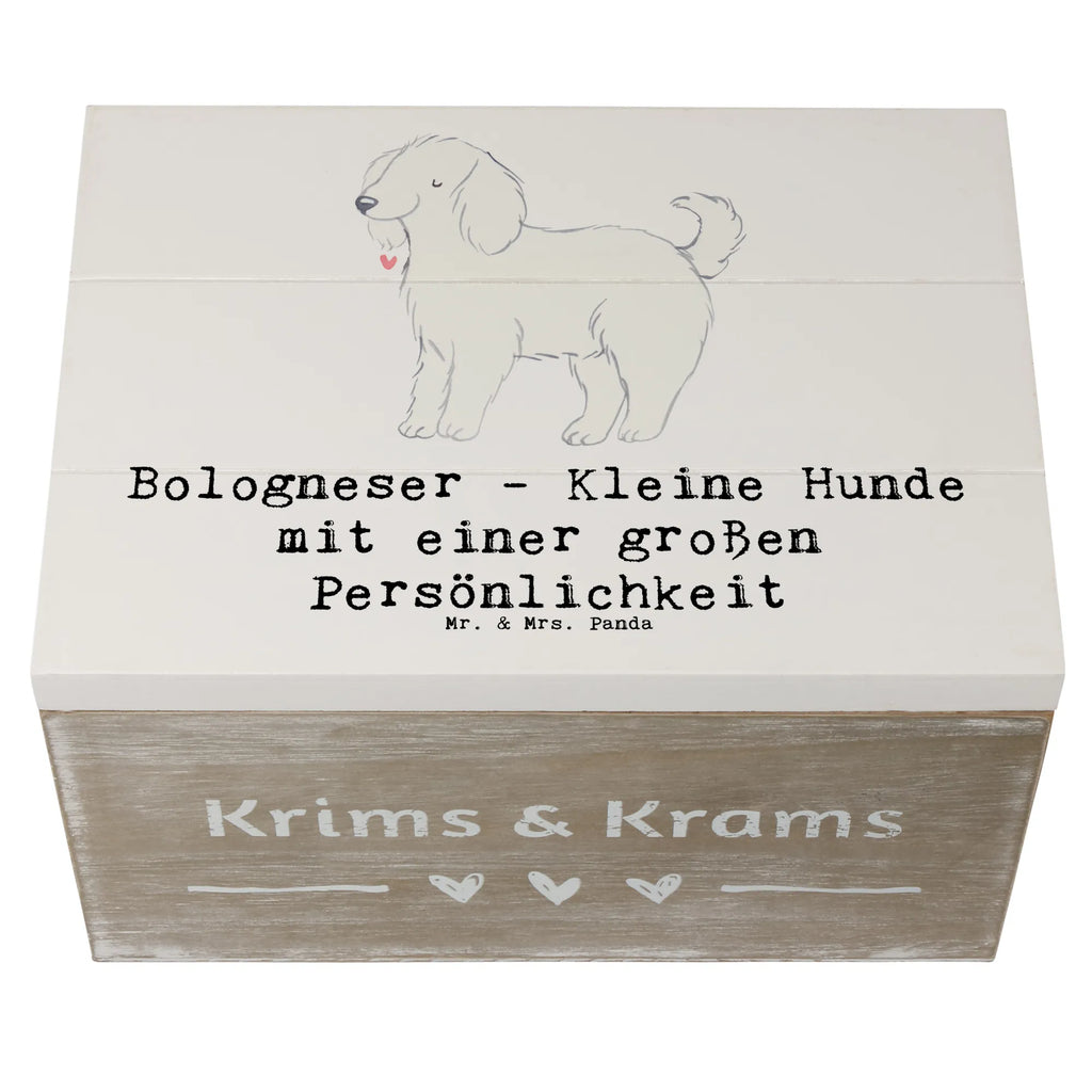 Holzkiste Bologneser Charakterstark Erinnerungskiste, Geschenkbox, Truhe, Dekokiste, Erinnerungsbox, Geschenkdose, Kiste, Holzkiste, Schatzkiste, XXL, Aufbewahrungsbox, Schatulle, Hund, Hunderasse, Rassehund, Hundebesitzer, Geschenk, Tierfreund, Schenken, Welpe