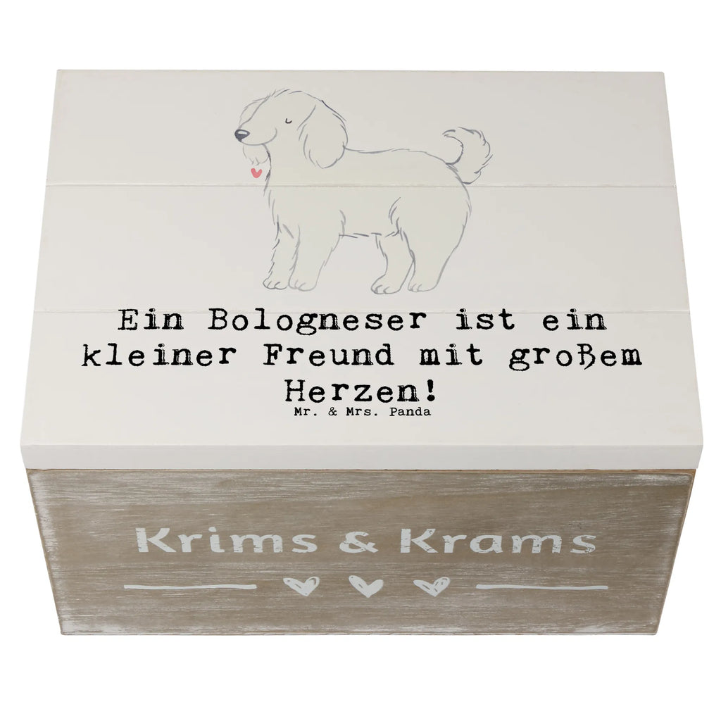 Holzkiste Bologneser Herzfreund Schatzkiste, Holzkiste, Geschenkdose, Dekokiste, Kiste, Truhe, Erinnerungsbox, Erinnerungskiste, Geschenkbox, Aufbewahrungsbox, XXL, Schatulle, Hund, Hunderasse, Rassehund, Hundebesitzer, Geschenk, Tierfreund, Schenken, Welpe