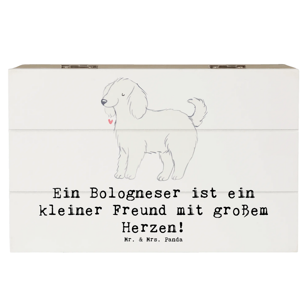 Holzkiste Bologneser Herzfreund Schatzkiste, Holzkiste, Geschenkdose, Dekokiste, Kiste, Truhe, Erinnerungsbox, Erinnerungskiste, Geschenkbox, Aufbewahrungsbox, XXL, Schatulle, Hund, Hunderasse, Rassehund, Hundebesitzer, Geschenk, Tierfreund, Schenken, Welpe