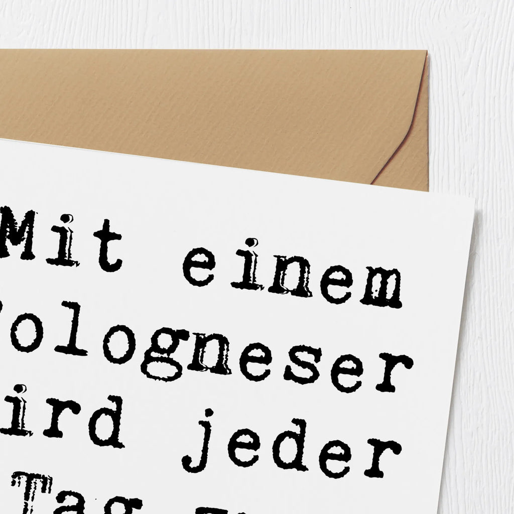Deluxe Card Saying Mit einem Bologneser wird jeder Tag zum Abenteuer! Grußkarte, Hochwertige Klappkarte, Geburtstagskarte, Karte, Einladungskarte, Klappkarte, Hochzeitskarte, Glückwunschkarte, Hochwertige Grußkarte, Hund, Hunderasse, Rassehund, Hundebesitzer, Geschenk, Tierfreund, Schenken, Welpe