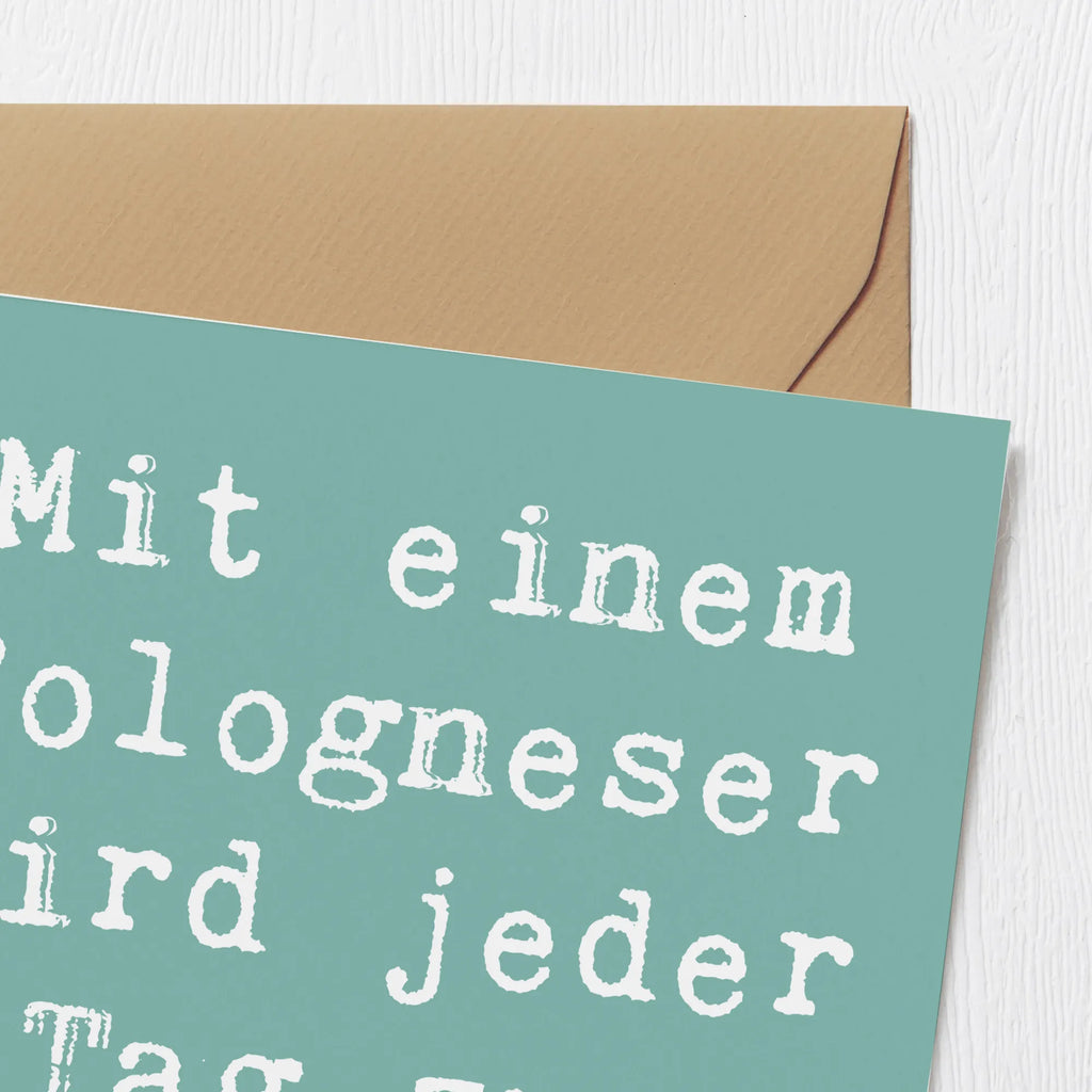 Deluxe Card Saying Mit einem Bologneser wird jeder Tag zum Abenteuer! Grußkarte, Hochwertige Klappkarte, Geburtstagskarte, Karte, Einladungskarte, Klappkarte, Hochzeitskarte, Glückwunschkarte, Hochwertige Grußkarte, Hund, Hunderasse, Rassehund, Hundebesitzer, Geschenk, Tierfreund, Schenken, Welpe