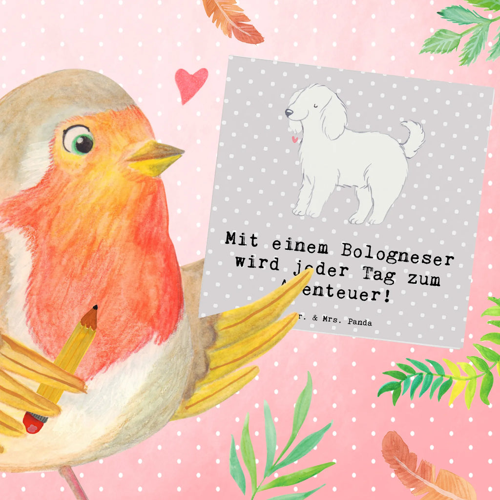 Deluxe Karte Bologneser Abenteuer Geburtstagskarte, Hochzeitskarte, Karte, Grußkarte, Klappkarte, Hochwertige Klappkarte, Hochwertige Grußkarte, Glückwunschkarte, Einladungskarte, Hund, Hunderasse, Rassehund, Hundebesitzer, Geschenk, Tierfreund, Schenken, Welpe