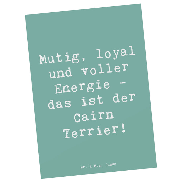 Postkarte Spruch Mutiger Cairn Terrier