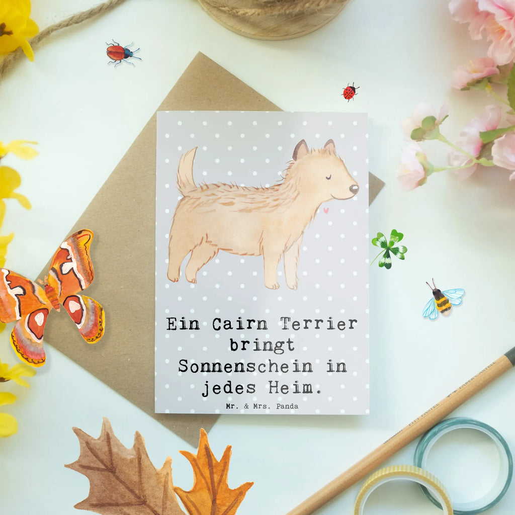 Grußkarte Cairn Terrier Glück Karte, Hochzeitskarte, Einladungskarte, Geburtstagskarte, Glückwunschkarte, Ansichtskarten, Grußkarte, Klappkarte, Hund, Hunderasse, Rassehund, Hundebesitzer, Geschenk, Tierfreund, Schenken, Welpe