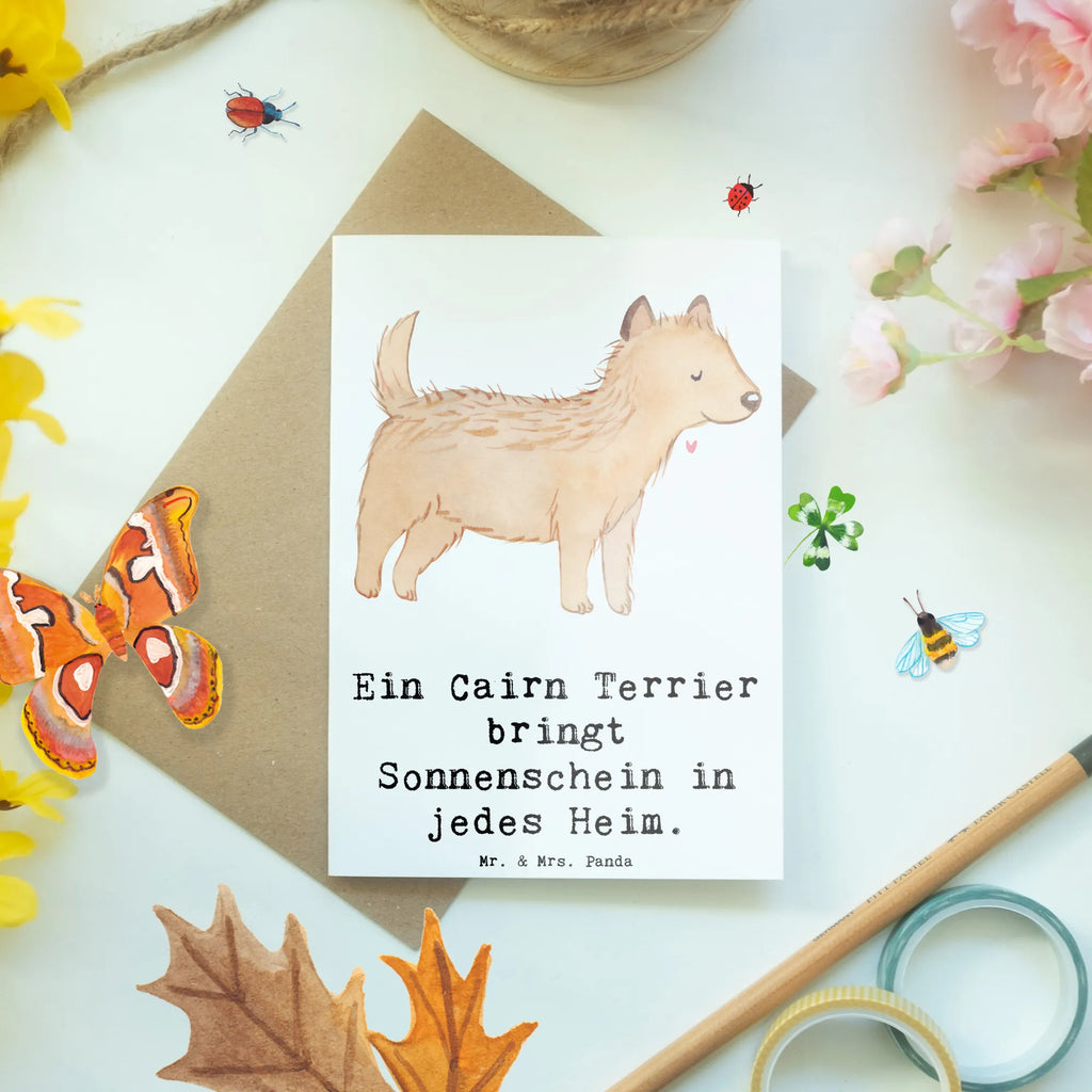 Grußkarte Cairn Terrier Glück Karte, Hochzeitskarte, Einladungskarte, Geburtstagskarte, Glückwunschkarte, Ansichtskarten, Grußkarte, Klappkarte, Hund, Hunderasse, Rassehund, Hundebesitzer, Geschenk, Tierfreund, Schenken, Welpe