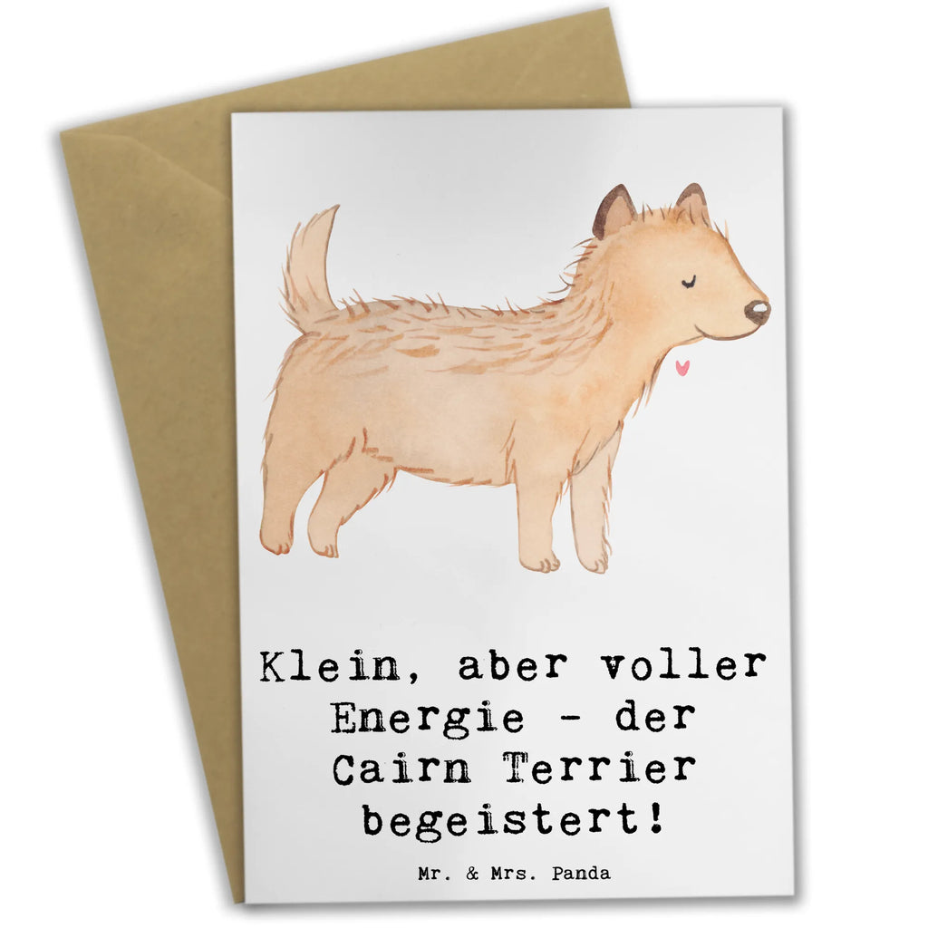 Greetings card Klein, aber voller Energie - der Cairn Terrier begeistert! Karte, Ansichtskarten, Klappkarte, Glückwunschkarte, Hochzeitskarte, Grußkarte, Einladungskarte, Geburtstagskarte, Hund, Hunderasse, Rassehund, Hundebesitzer, Geschenk, Tierfreund, Schenken, Welpe