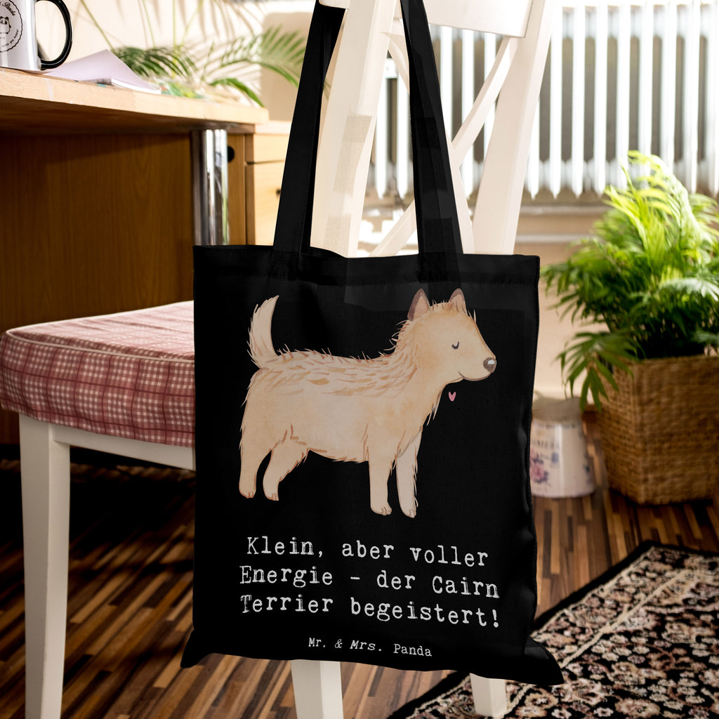 Tote bag Klein, aber voller Energie - der Cairn Terrier begeistert! Einkaufstasche, Umhängetasche, Laptoptasche, Beuteltasche, Tasche, Strandtasche, Stoffbeutel, Stofftasche, Schultertasche, Jutetasche, Shopper, Einkaufstüte, Tragetasche, Badetasche, Beutel, Jutebeutel, Hund, Hunderasse, Rassehund, Hundebesitzer, Geschenk, Tierfreund, Schenken, Welpe