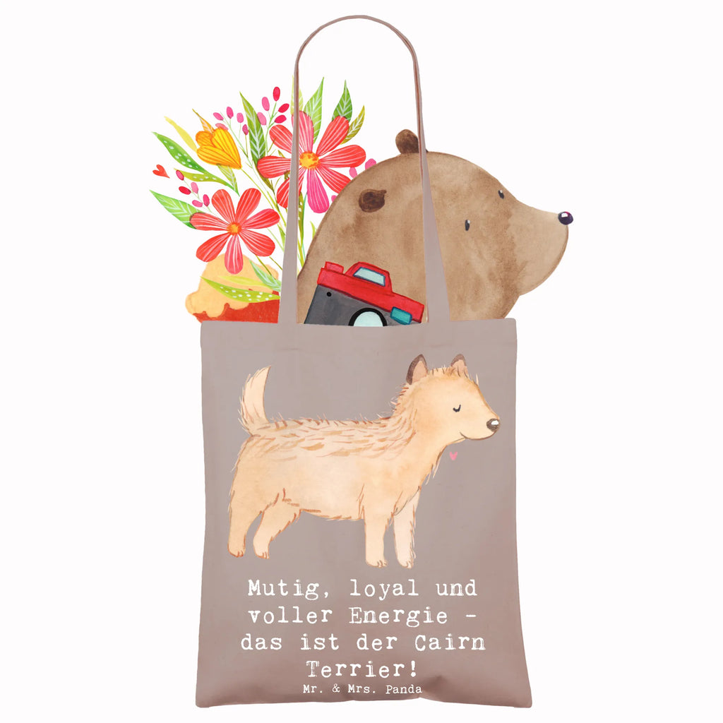 Tote bag Mutig, loyal und voller Energie - das ist der Cairn Terrier! Beutel, Stoffbeutel, Jutebeutel, Einkaufstasche, Jutetasche, Schultertasche, Laptoptasche, Umhängetasche, Tragetasche, Stofftasche, Einkaufstüte, Shopper, Beuteltasche, Strandtasche, Tasche, Badetasche, Hund, Hunderasse, Rassehund, Hundebesitzer, Geschenk, Tierfreund, Schenken, Welpe