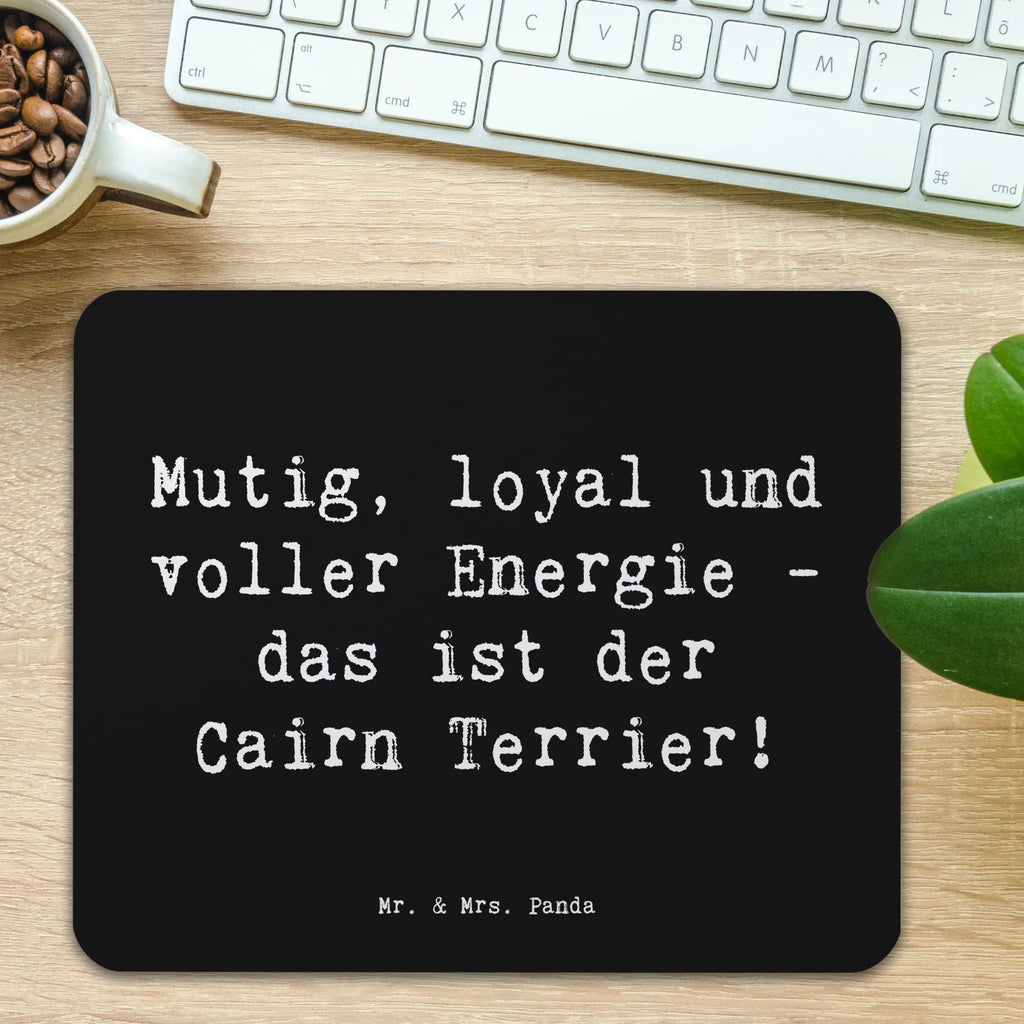 Mouse mat Saying Mutig, loyal und voller Energie - das ist der Cairn Terrier! Mauspad, Büroausstattung, Arbeitszimmer, Designer Mauspad, Mousepad, Mausunterlage, Einzigartiges Mauspad, Computer zubehör, Mauspad Büro, PC Zubehör, Hund, Hunderasse, Rassehund, Hundebesitzer, Geschenk, Tierfreund, Schenken, Welpe