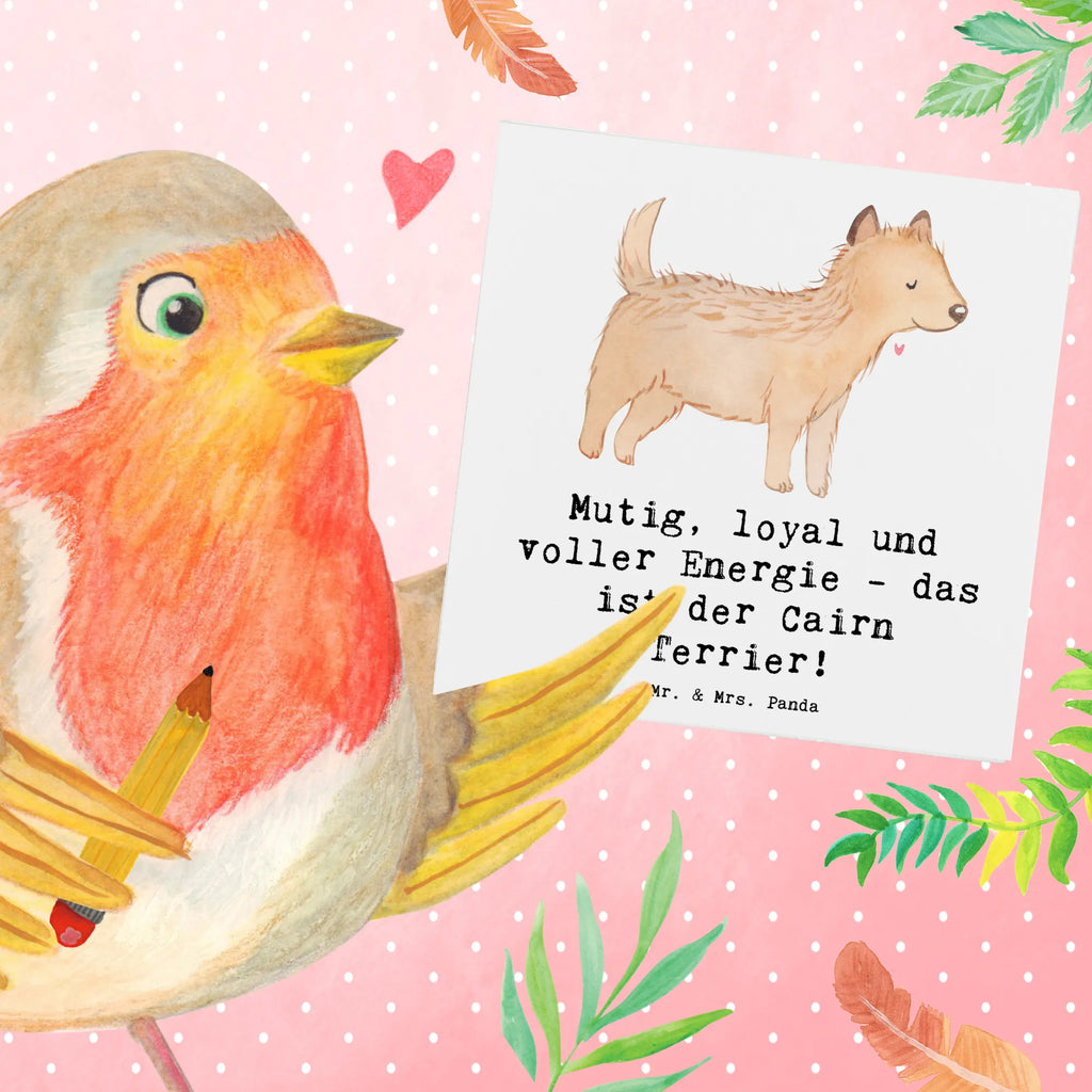 Deluxe Karte Mutiger Cairn Terrier Klappkarte, Geburtstagskarte, Einladungskarte, Hochwertige Grußkarte, Hochzeitskarte, Glückwunschkarte, Karte, Hochwertige Klappkarte, Grußkarte, Hund, Hunderasse, Rassehund, Hundebesitzer, Geschenk, Tierfreund, Schenken, Welpe