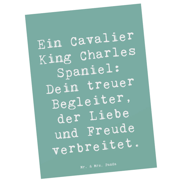 Postkarte Spruch Cavalier King Charles Spaniel