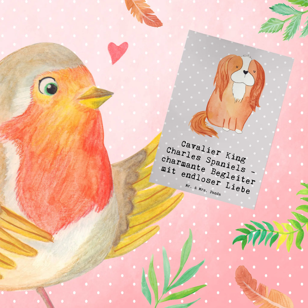 Greetings card Cavalier King Charles Spaniels - charmante Begleiter mit endloser Liebe Glückwunschkarte, Ansichtskarten, Klappkarte, Hochzeitskarte, Geburtstagskarte, Einladungskarte, Karte, Grußkarte, Hund, Hunderasse, Rassehund, Hundebesitzer, Geschenk, Tierfreund, Schenken, Welpe