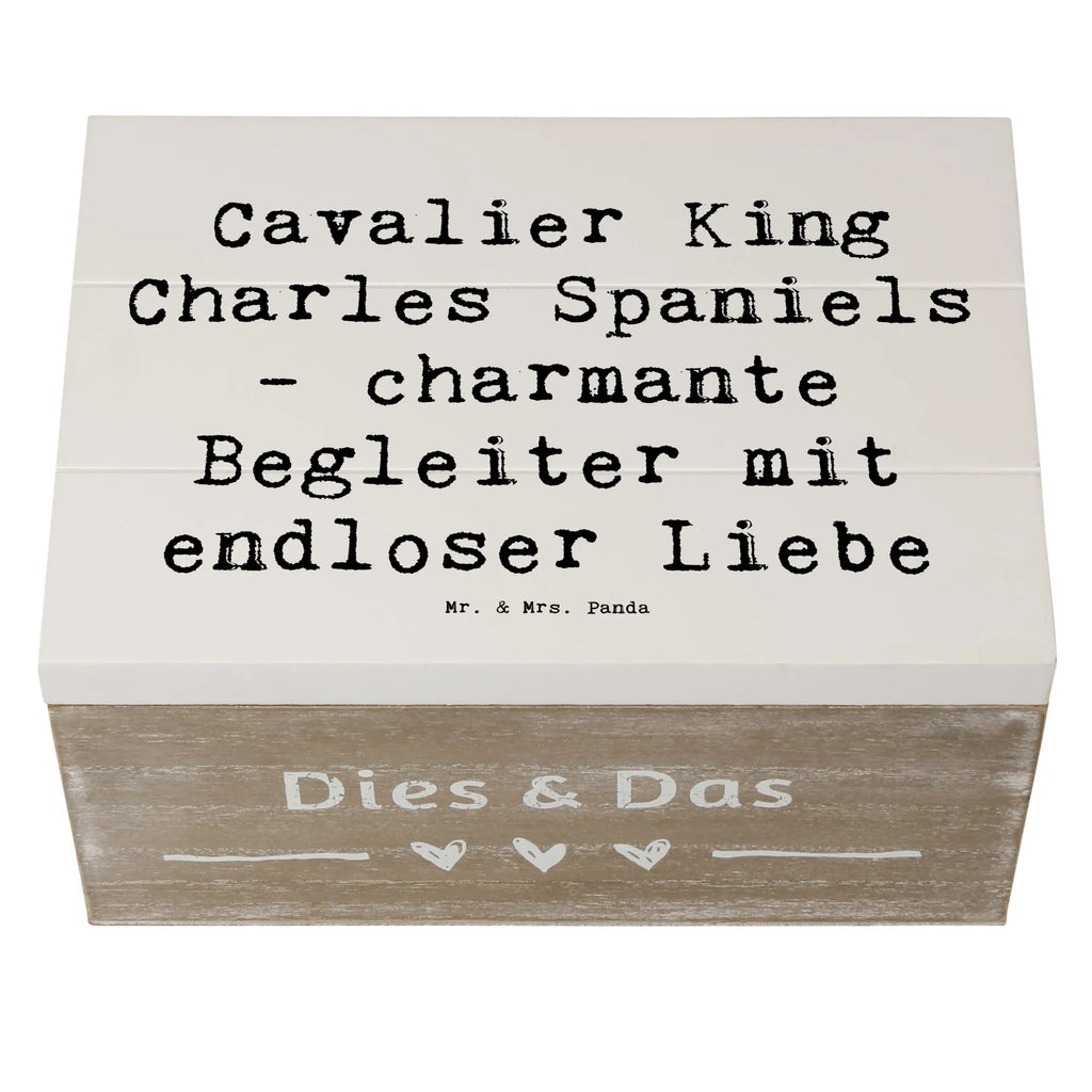 Holzkiste Spruch Cavalier King Charles Spaniel Begleiter Schatulle, Kiste, Geschenkdose, Aufbewahrungsbox, Erinnerungsbox, Erinnerungskiste, Truhe, Dekokiste, Geschenkbox, XXL, Holzkiste, Schatzkiste, Hund, Hunderasse, Rassehund, Hundebesitzer, Geschenk, Tierfreund, Schenken, Welpe
