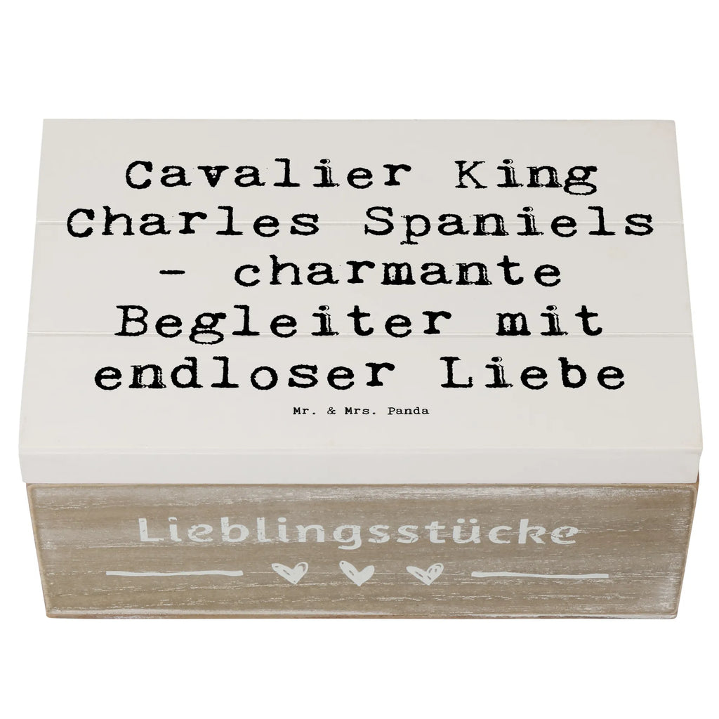 Holzkiste Spruch Cavalier King Charles Spaniel Begleiter Schatulle, Kiste, Geschenkdose, Aufbewahrungsbox, Erinnerungsbox, Erinnerungskiste, Truhe, Dekokiste, Geschenkbox, XXL, Holzkiste, Schatzkiste, Hund, Hunderasse, Rassehund, Hundebesitzer, Geschenk, Tierfreund, Schenken, Welpe