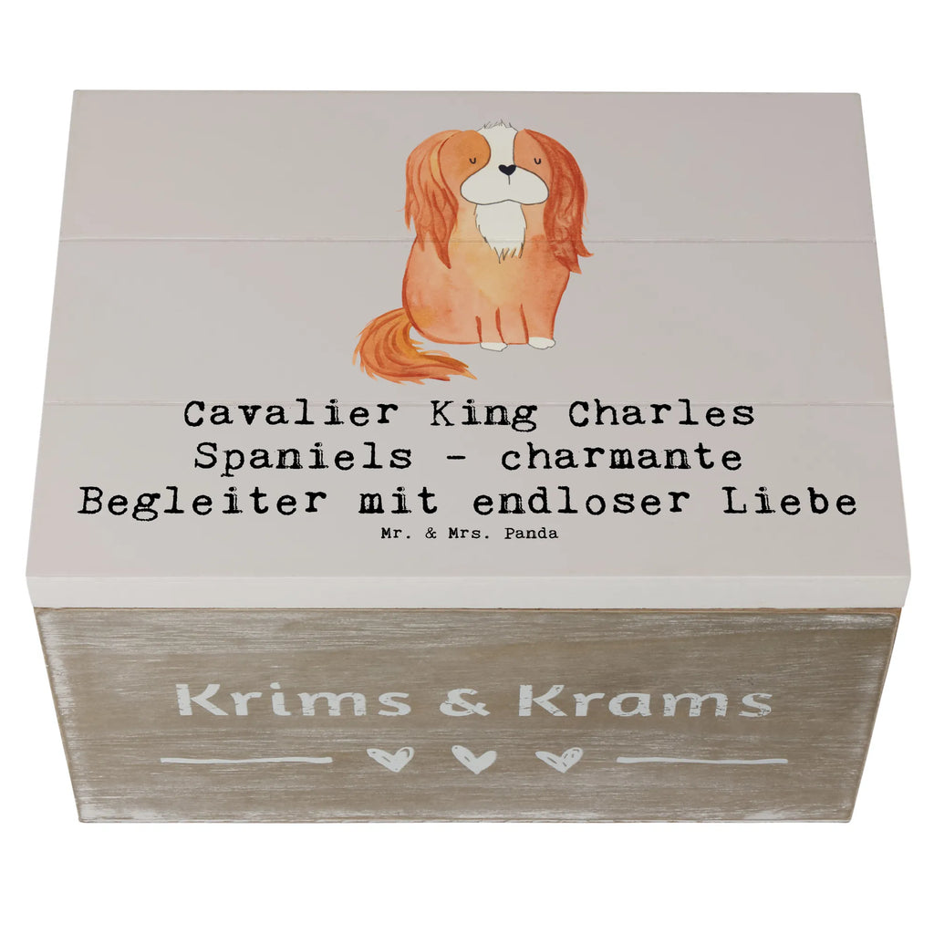Holzkiste Cavalier King Charles Spaniel Begleiter Schatulle, Erinnerungsbox, Kiste, Dekokiste, Truhe, Aufbewahrungsbox, Geschenkdose, Holzkiste, Schatzkiste, XXL, Geschenkbox, Erinnerungskiste, Hund, Hunderasse, Rassehund, Hundebesitzer, Geschenk, Tierfreund, Schenken, Welpe