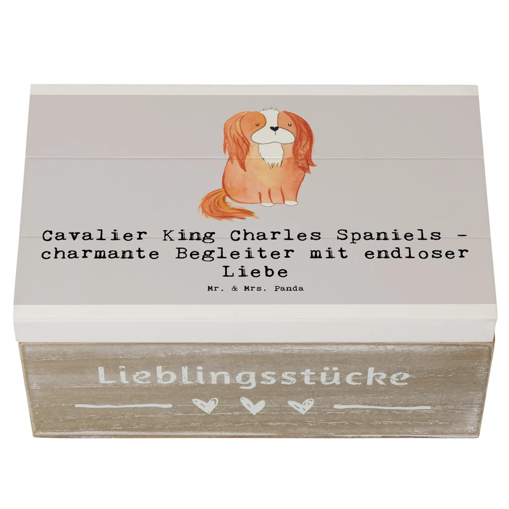 Holzkiste Cavalier King Charles Spaniel Begleiter Schatulle, Erinnerungsbox, Kiste, Dekokiste, Truhe, Aufbewahrungsbox, Geschenkdose, Holzkiste, Schatzkiste, XXL, Geschenkbox, Erinnerungskiste, Hund, Hunderasse, Rassehund, Hundebesitzer, Geschenk, Tierfreund, Schenken, Welpe