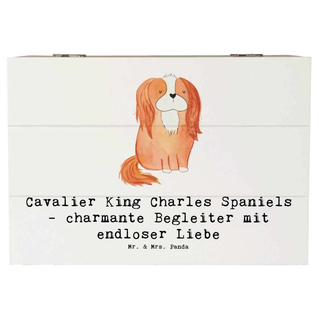 Holzkiste Cavalier King Charles Spaniel Begleiter Schatulle, Erinnerungsbox, Kiste, Dekokiste, Truhe, Aufbewahrungsbox, Geschenkdose, Holzkiste, Schatzkiste, XXL, Geschenkbox, Erinnerungskiste, Hund, Hunderasse, Rassehund, Hundebesitzer, Geschenk, Tierfreund, Schenken, Welpe