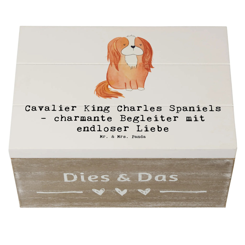 Holzkiste Cavalier King Charles Spaniel Begleiter Schatulle, Erinnerungsbox, Kiste, Dekokiste, Truhe, Aufbewahrungsbox, Geschenkdose, Holzkiste, Schatzkiste, XXL, Geschenkbox, Erinnerungskiste, Hund, Hunderasse, Rassehund, Hundebesitzer, Geschenk, Tierfreund, Schenken, Welpe