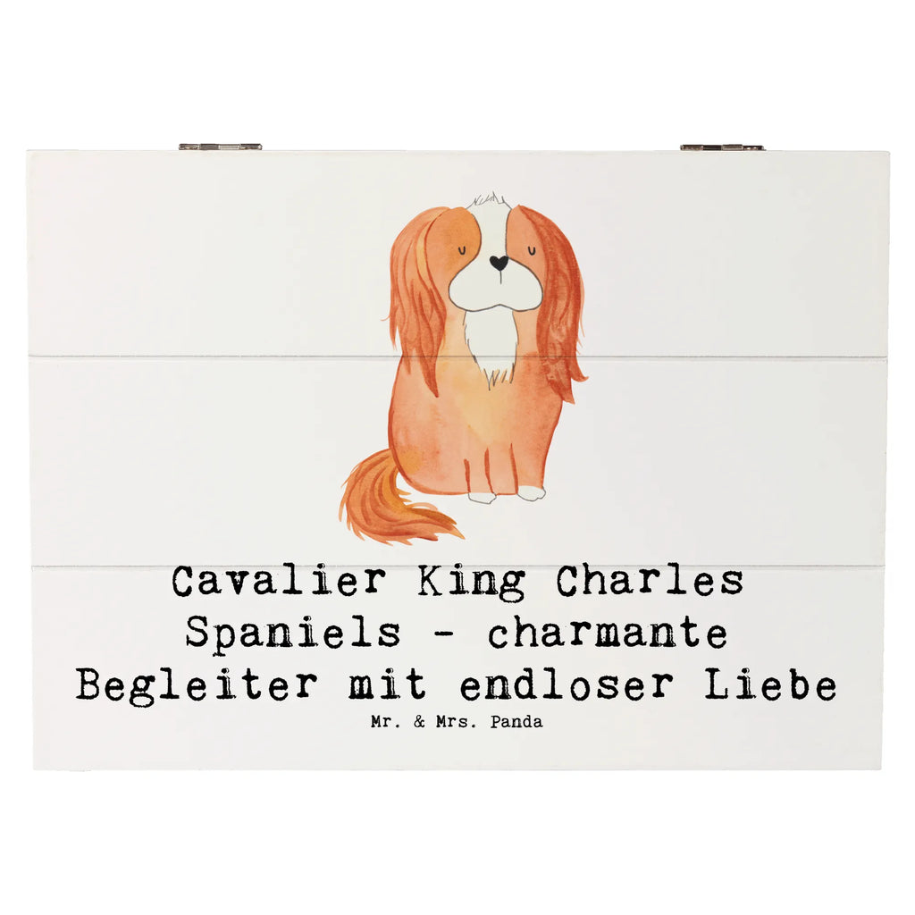 Holzkiste Cavalier King Charles Spaniel Begleiter Schatulle, Erinnerungsbox, Kiste, Dekokiste, Truhe, Aufbewahrungsbox, Geschenkdose, Holzkiste, Schatzkiste, XXL, Geschenkbox, Erinnerungskiste, Hund, Hunderasse, Rassehund, Hundebesitzer, Geschenk, Tierfreund, Schenken, Welpe