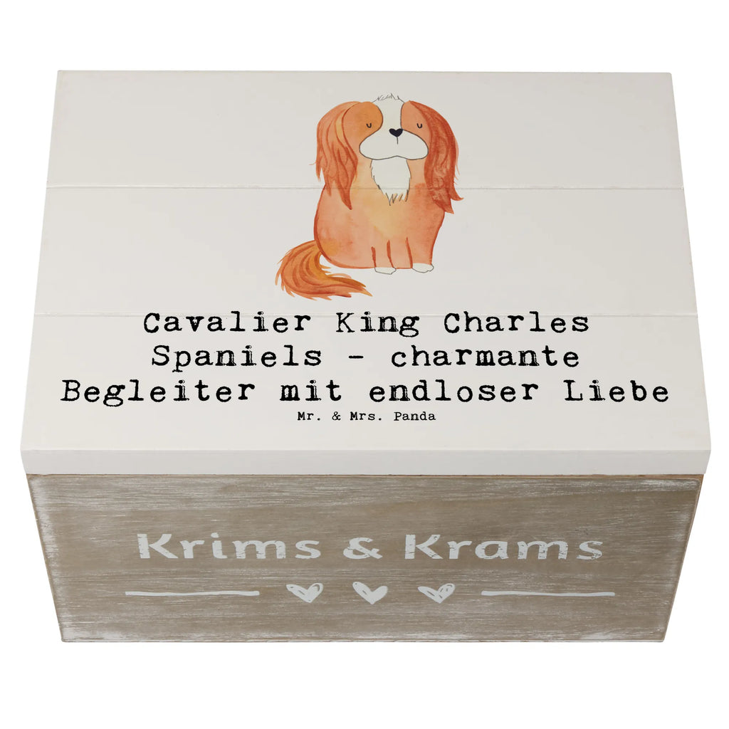 Holzkiste Cavalier King Charles Spaniel Begleiter Schatulle, Erinnerungsbox, Kiste, Dekokiste, Truhe, Aufbewahrungsbox, Geschenkdose, Holzkiste, Schatzkiste, XXL, Geschenkbox, Erinnerungskiste, Hund, Hunderasse, Rassehund, Hundebesitzer, Geschenk, Tierfreund, Schenken, Welpe