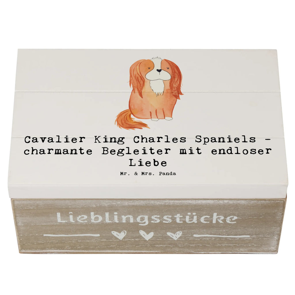 Holzkiste Cavalier King Charles Spaniel Begleiter Schatulle, Erinnerungsbox, Kiste, Dekokiste, Truhe, Aufbewahrungsbox, Geschenkdose, Holzkiste, Schatzkiste, XXL, Geschenkbox, Erinnerungskiste, Hund, Hunderasse, Rassehund, Hundebesitzer, Geschenk, Tierfreund, Schenken, Welpe