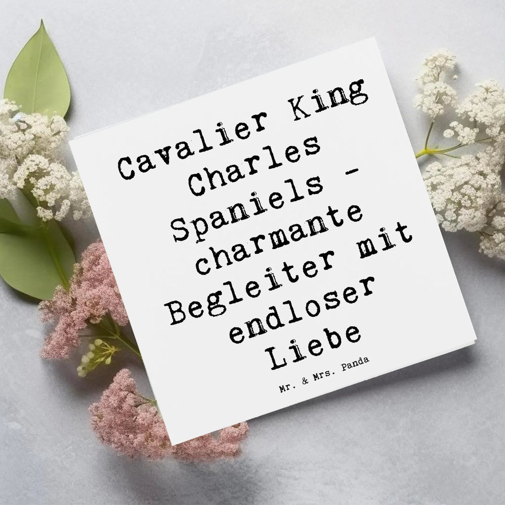 Deluxe Karte Spruch Cavalier King Charles Spaniel Begleiter Geburtstagskarte, Hochzeitskarte, Hochwertige Grußkarte, Grußkarte, Glückwunschkarte, Hochwertige Klappkarte, Karte, Klappkarte, Einladungskarte, Hund, Hunderasse, Rassehund, Hundebesitzer, Geschenk, Tierfreund, Schenken, Welpe