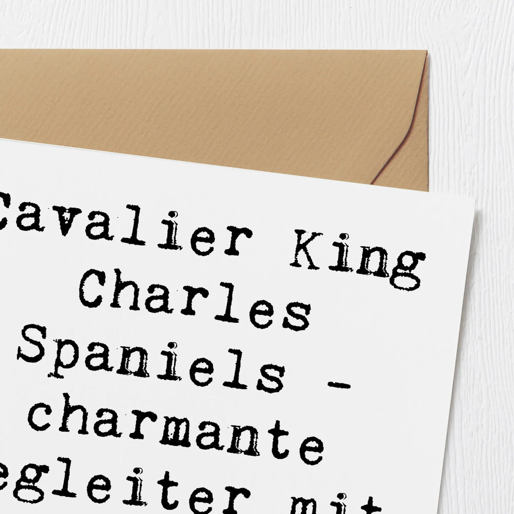 Deluxe Karte Spruch Cavalier King Charles Spaniel Begleiter Geburtstagskarte, Hochzeitskarte, Hochwertige Grußkarte, Grußkarte, Glückwunschkarte, Hochwertige Klappkarte, Karte, Klappkarte, Einladungskarte, Hund, Hunderasse, Rassehund, Hundebesitzer, Geschenk, Tierfreund, Schenken, Welpe