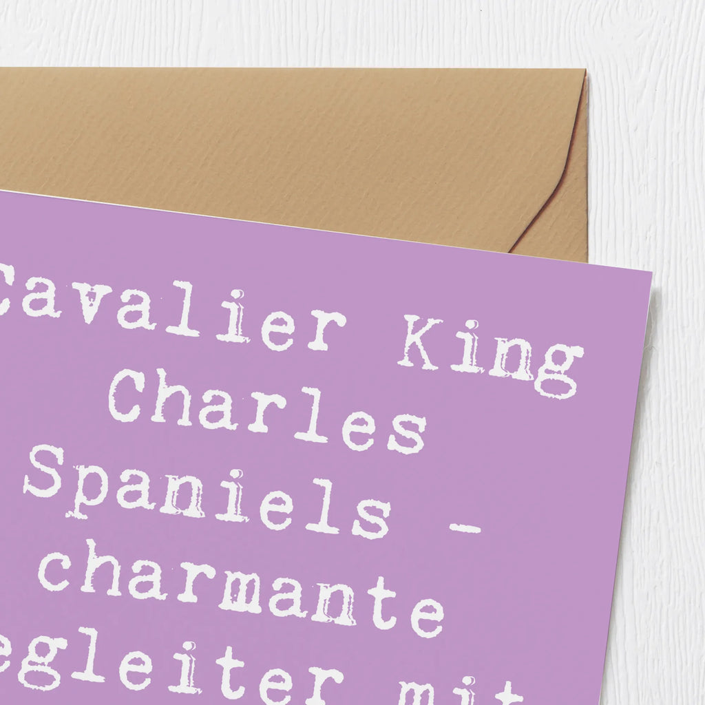 Deluxe Karte Spruch Cavalier King Charles Spaniel Begleiter Geburtstagskarte, Hochzeitskarte, Hochwertige Grußkarte, Grußkarte, Glückwunschkarte, Hochwertige Klappkarte, Karte, Klappkarte, Einladungskarte, Hund, Hunderasse, Rassehund, Hundebesitzer, Geschenk, Tierfreund, Schenken, Welpe