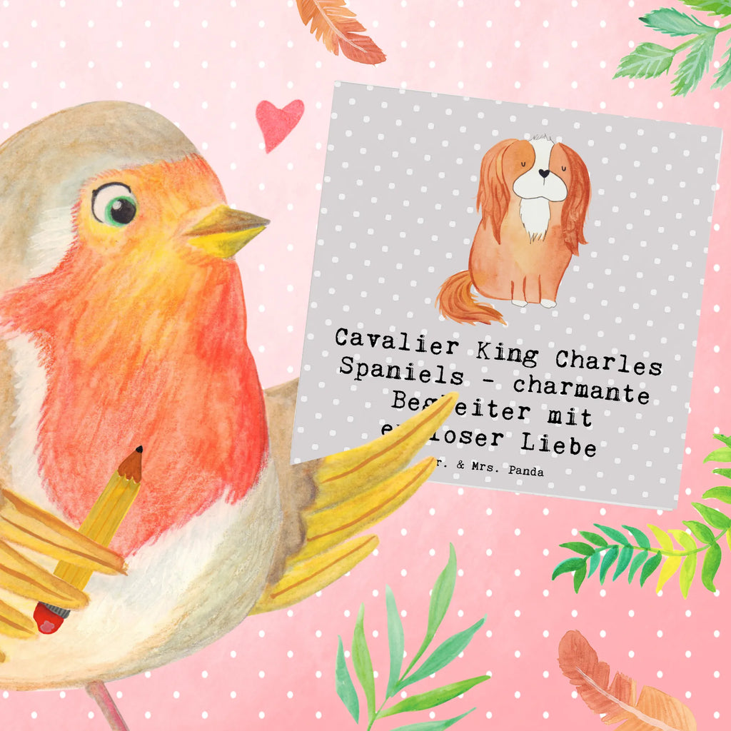 Deluxe Card Cavalier King Charles Spaniels - charmante Begleiter mit endloser Liebe Karte, Geburtstagskarte, Klappkarte, Glückwunschkarte, Grußkarte, Hochwertige Grußkarte, Einladungskarte, Hochwertige Klappkarte, Hochzeitskarte, Hund, Hunderasse, Rassehund, Hundebesitzer, Geschenk, Tierfreund, Schenken, Welpe