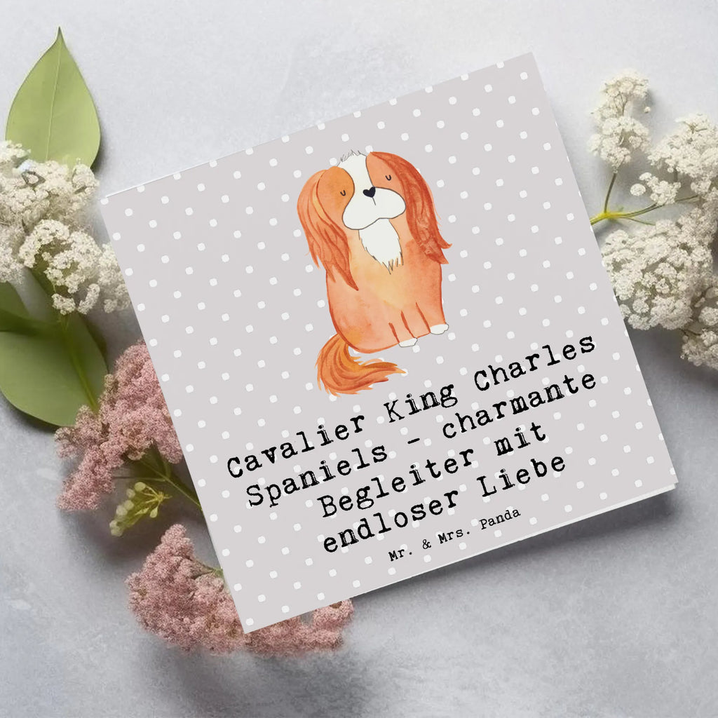 Deluxe Card Cavalier King Charles Spaniels - charmante Begleiter mit endloser Liebe Karte, Geburtstagskarte, Klappkarte, Glückwunschkarte, Grußkarte, Hochwertige Grußkarte, Einladungskarte, Hochwertige Klappkarte, Hochzeitskarte, Hund, Hunderasse, Rassehund, Hundebesitzer, Geschenk, Tierfreund, Schenken, Welpe
