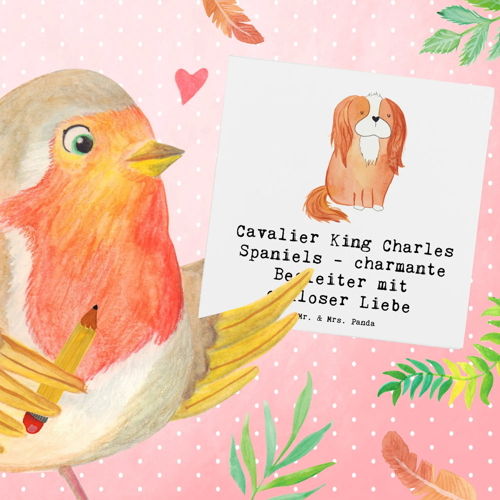 Deluxe Card Cavalier King Charles Spaniels - charmante Begleiter mit endloser Liebe Karte, Geburtstagskarte, Klappkarte, Glückwunschkarte, Grußkarte, Hochwertige Grußkarte, Einladungskarte, Hochwertige Klappkarte, Hochzeitskarte, Hund, Hunderasse, Rassehund, Hundebesitzer, Geschenk, Tierfreund, Schenken, Welpe