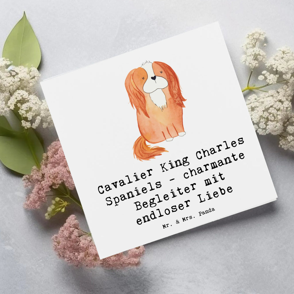 Deluxe Card Cavalier King Charles Spaniels - charmante Begleiter mit endloser Liebe Karte, Geburtstagskarte, Klappkarte, Glückwunschkarte, Grußkarte, Hochwertige Grußkarte, Einladungskarte, Hochwertige Klappkarte, Hochzeitskarte, Hund, Hunderasse, Rassehund, Hundebesitzer, Geschenk, Tierfreund, Schenken, Welpe