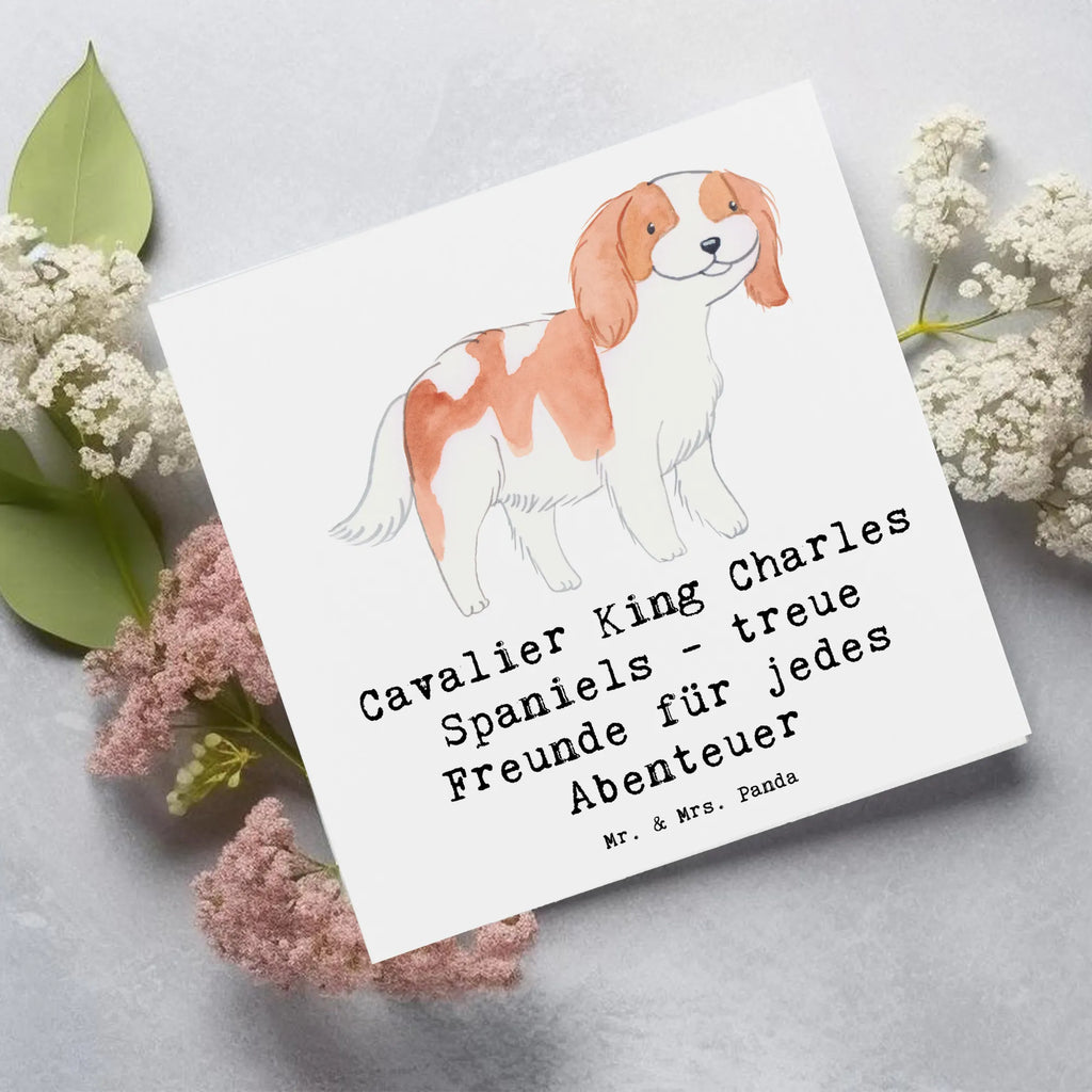 Deluxe Karte Cavalier King Charles Spaniel Freunde Geburtstagskarte, Klappkarte, Hochzeitskarte, Karte, Glückwunschkarte, Einladungskarte, Hochwertige Klappkarte, Grußkarte, Hochwertige Grußkarte, Hund, Hunderasse, Rassehund, Hundebesitzer, Geschenk, Tierfreund, Schenken, Welpe