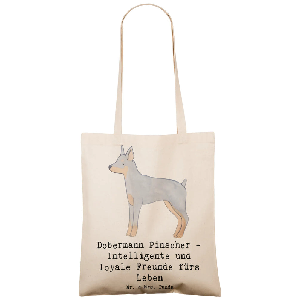 Tote bag Dobermann Pinscher - Intelligente und loyale Freunde fürs Leben Shopper, Jutebeutel, Tragetasche, Tasche, Umhängetasche, Einkaufstüte, Jutetasche, Laptoptasche, Schultertasche, Stoffbeutel, Stofftasche, Beuteltasche, Beutel, Badetasche, Strandtasche, Einkaufstasche, Hund, Hunderasse, Rassehund, Hundebesitzer, Geschenk, Tierfreund, Schenken, Welpe