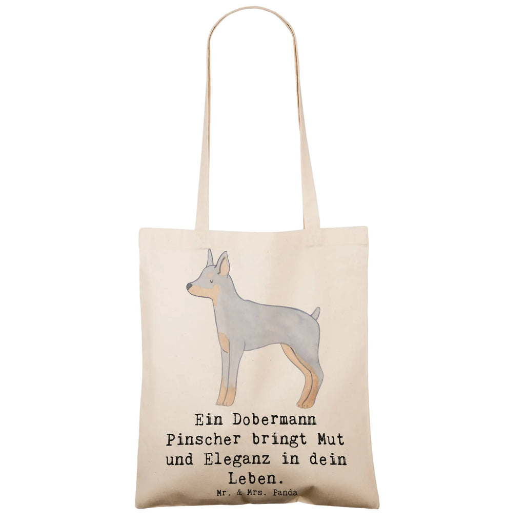 Tote bag Ein Dobermann Pinscher bringt Mut und Eleganz in dein Leben. Beuteltasche, Einkaufstasche, Tasche, Einkaufstüte, Beutel, Tragetasche, Umhängetasche, Jutebeutel, Jutetasche, Laptoptasche, Schultertasche, Shopper, Stoffbeutel, Strandtasche, Badetasche, Stofftasche, Hund, Hunderasse, Rassehund, Hundebesitzer, Geschenk, Tierfreund, Schenken, Welpe