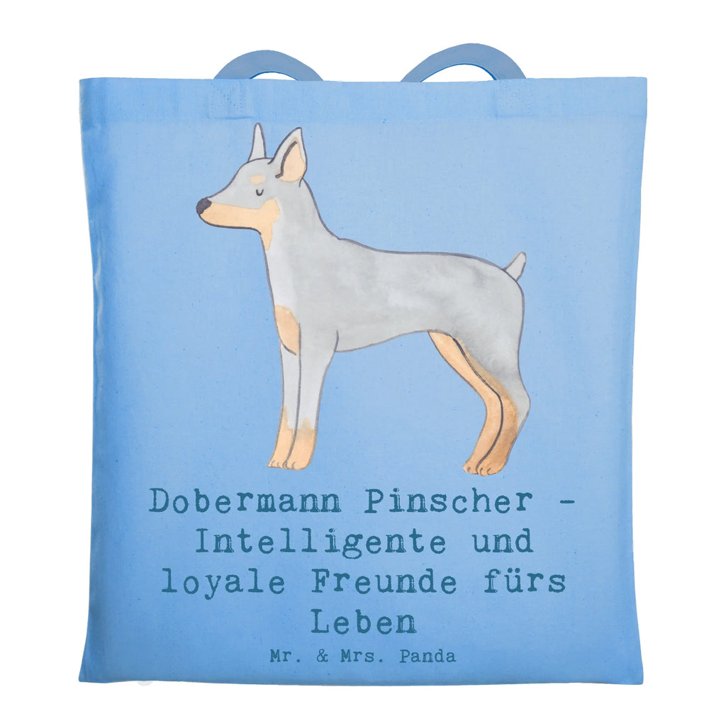 Tote bag Dobermann Pinscher - Intelligente und loyale Freunde fürs Leben Shopper, Jutebeutel, Tragetasche, Tasche, Umhängetasche, Einkaufstüte, Jutetasche, Laptoptasche, Schultertasche, Stoffbeutel, Stofftasche, Beuteltasche, Beutel, Badetasche, Strandtasche, Einkaufstasche, Hund, Hunderasse, Rassehund, Hundebesitzer, Geschenk, Tierfreund, Schenken, Welpe