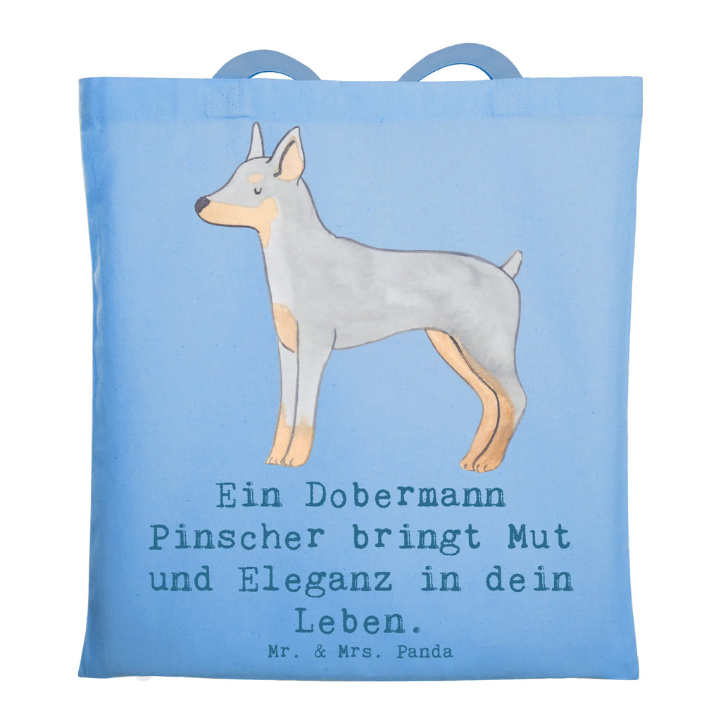 Tote bag Ein Dobermann Pinscher bringt Mut und Eleganz in dein Leben. Beuteltasche, Einkaufstasche, Tasche, Einkaufstüte, Beutel, Tragetasche, Umhängetasche, Jutebeutel, Jutetasche, Laptoptasche, Schultertasche, Shopper, Stoffbeutel, Strandtasche, Badetasche, Stofftasche, Hund, Hunderasse, Rassehund, Hundebesitzer, Geschenk, Tierfreund, Schenken, Welpe