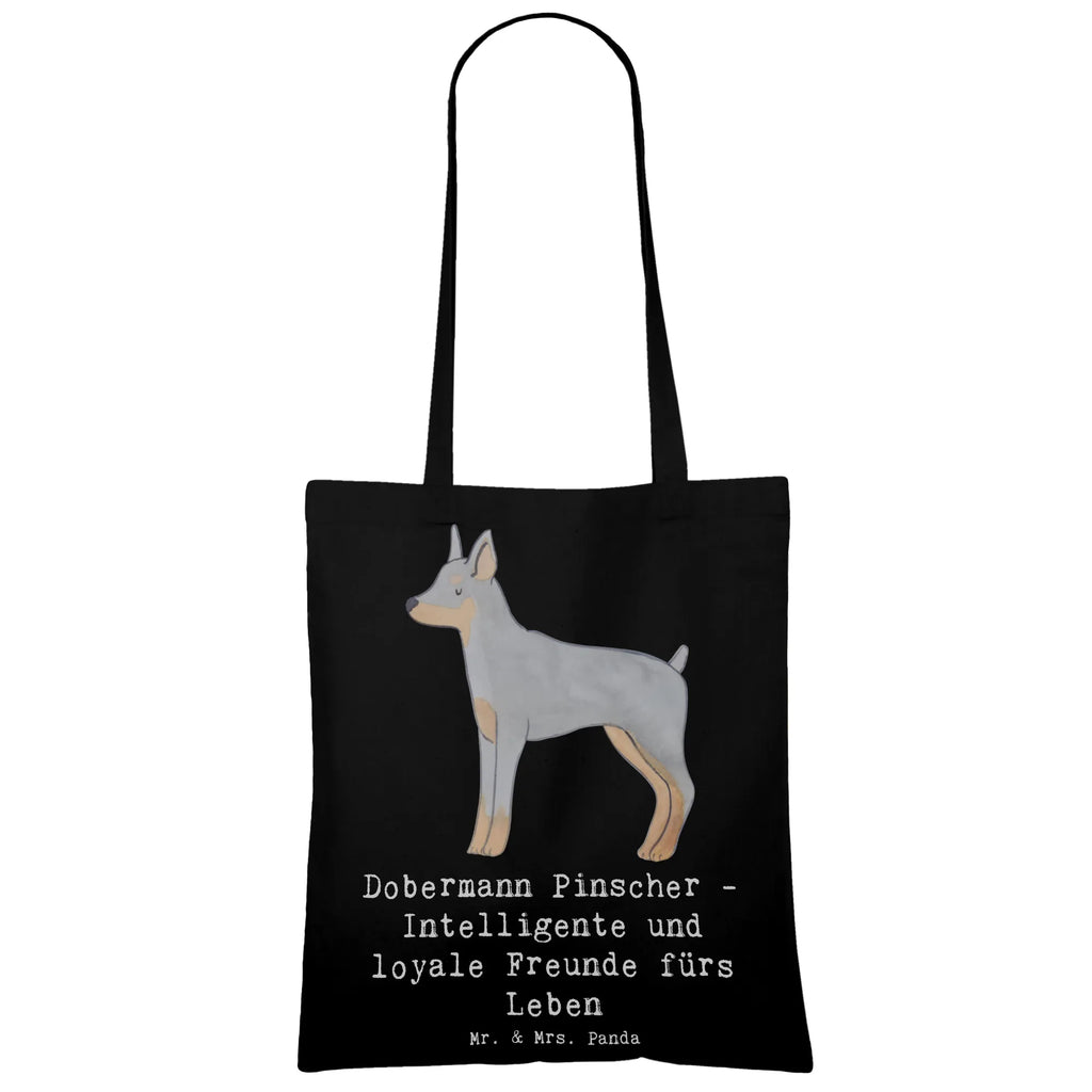 Tote bag Dobermann Pinscher - Intelligente und loyale Freunde fürs Leben Shopper, Jutebeutel, Tragetasche, Tasche, Umhängetasche, Einkaufstüte, Jutetasche, Laptoptasche, Schultertasche, Stoffbeutel, Stofftasche, Beuteltasche, Beutel, Badetasche, Strandtasche, Einkaufstasche, Hund, Hunderasse, Rassehund, Hundebesitzer, Geschenk, Tierfreund, Schenken, Welpe
