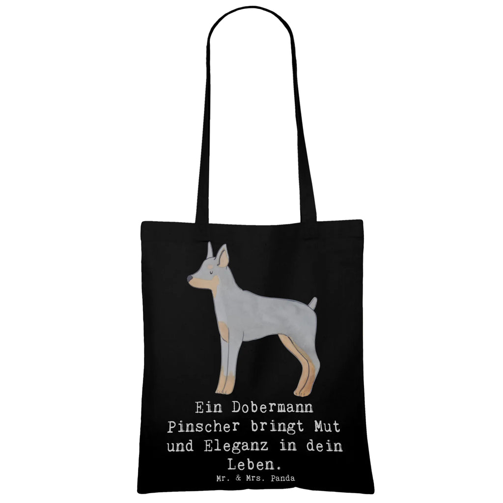 Tote bag Ein Dobermann Pinscher bringt Mut und Eleganz in dein Leben. Beuteltasche, Einkaufstasche, Tasche, Einkaufstüte, Beutel, Tragetasche, Umhängetasche, Jutebeutel, Jutetasche, Laptoptasche, Schultertasche, Shopper, Stoffbeutel, Strandtasche, Badetasche, Stofftasche, Hund, Hunderasse, Rassehund, Hundebesitzer, Geschenk, Tierfreund, Schenken, Welpe