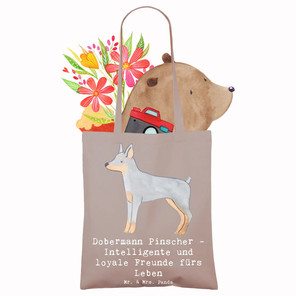 Tote bag Dobermann Pinscher - Intelligente und loyale Freunde fürs Leben Shopper, Jutebeutel, Tragetasche, Tasche, Umhängetasche, Einkaufstüte, Jutetasche, Laptoptasche, Schultertasche, Stoffbeutel, Stofftasche, Beuteltasche, Beutel, Badetasche, Strandtasche, Einkaufstasche, Hund, Hunderasse, Rassehund, Hundebesitzer, Geschenk, Tierfreund, Schenken, Welpe