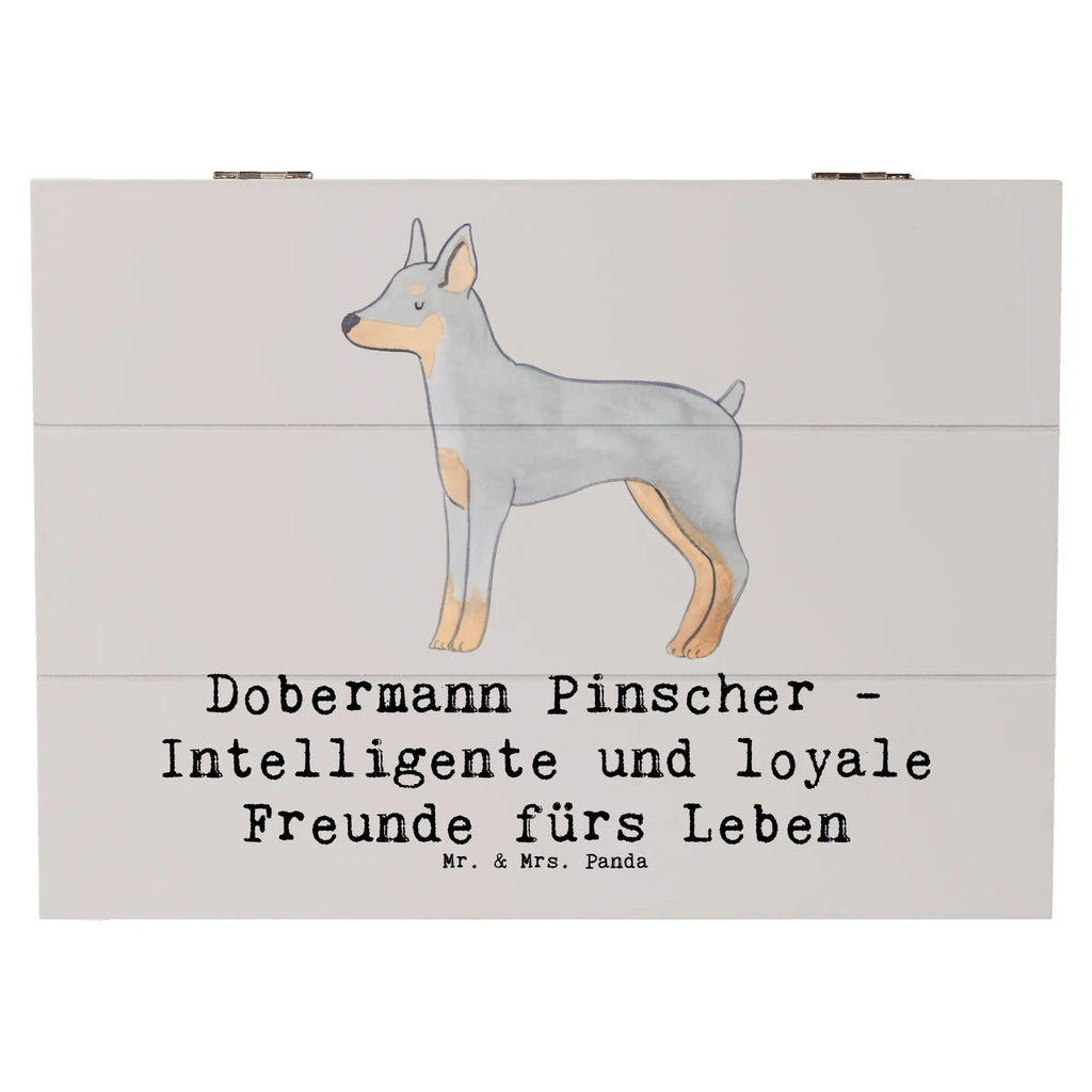 Holzkiste Dobermann Pinscher Freund Schatulle, XXL, Erinnerungsbox, Truhe, Holzkiste, Geschenkdose, Geschenkbox, Aufbewahrungsbox, Erinnerungskiste, Kiste, Dekokiste, Schatzkiste, Hund, Hunderasse, Rassehund, Hundebesitzer, Geschenk, Tierfreund, Schenken, Welpe