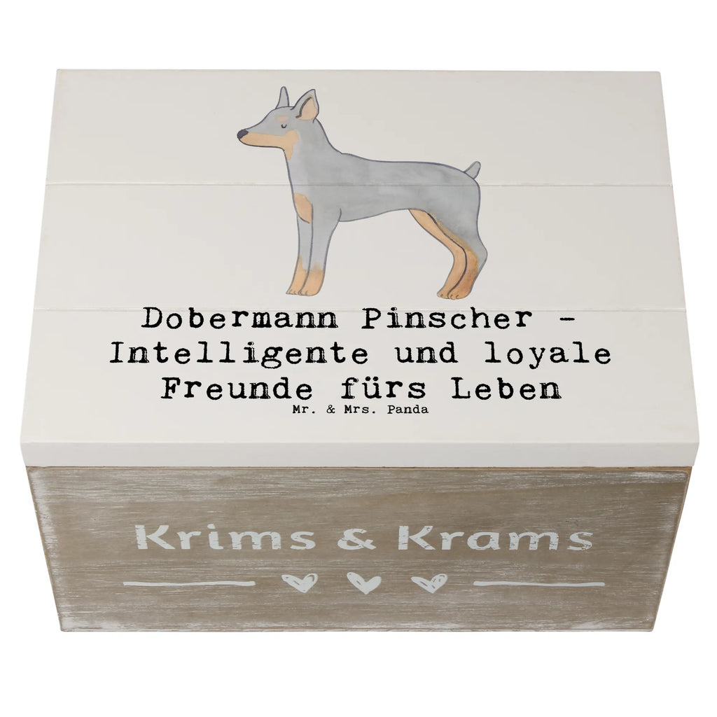 Holzkiste Dobermann Pinscher Freund Schatulle, XXL, Erinnerungsbox, Truhe, Holzkiste, Geschenkdose, Geschenkbox, Aufbewahrungsbox, Erinnerungskiste, Kiste, Dekokiste, Schatzkiste, Hund, Hunderasse, Rassehund, Hundebesitzer, Geschenk, Tierfreund, Schenken, Welpe