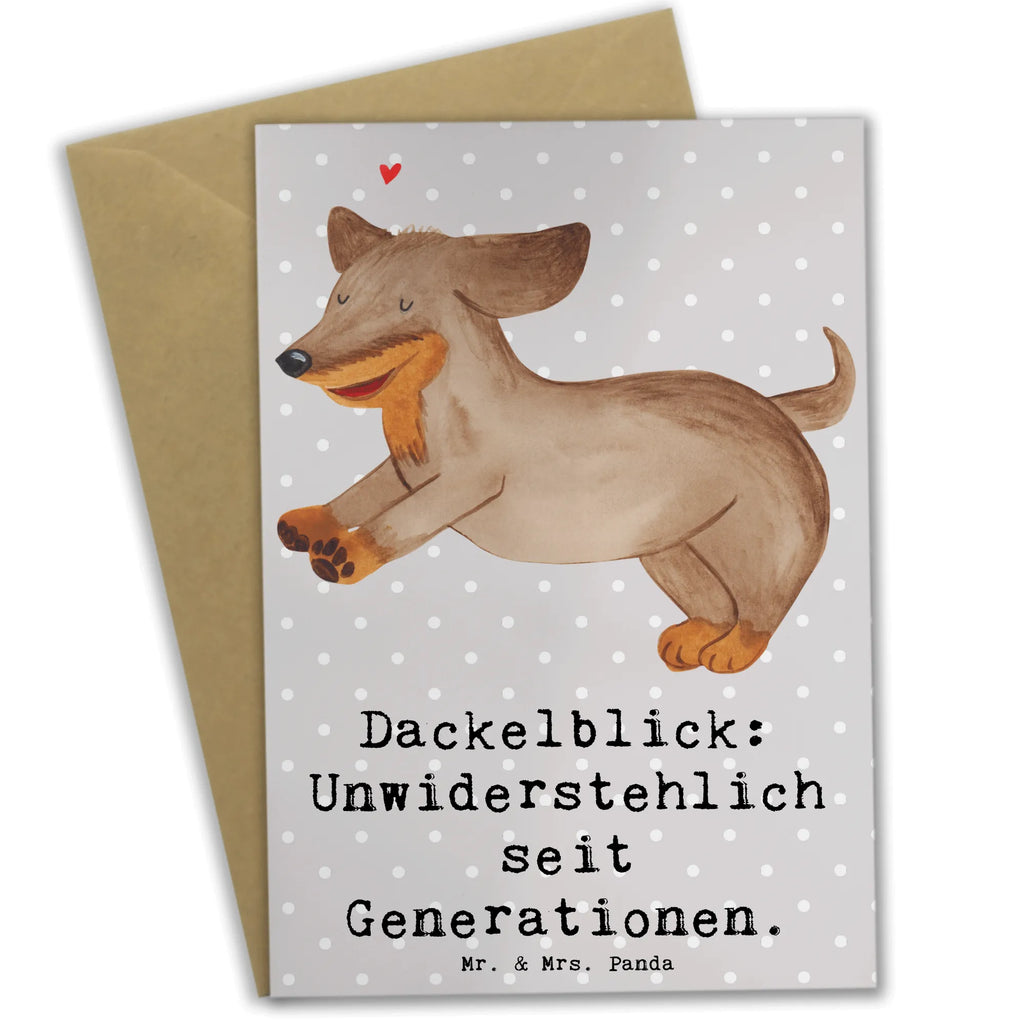 Greetings card Dackelblick: Unwiderstehlich seit Generationen. Ansichtskarten, Karte, Grußkarte, Glückwunschkarte, Geburtstagskarte, Klappkarte, Hochzeitskarte, Einladungskarte, Hund, Hunderasse, Rassehund, Hundebesitzer, Geschenk, Tierfreund, Schenken, Welpe
