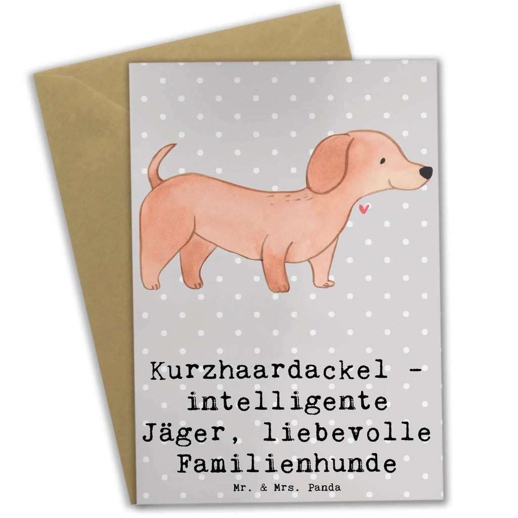 Greetings card Kurzhaardackel - intelligente Jäger, liebevolle Familienhunde Einladungskarte, Karte, Grußkarte, Geburtstagskarte, Ansichtskarten, Hochzeitskarte, Klappkarte, Glückwunschkarte, Hund, Hunderasse, Rassehund, Hundebesitzer, Geschenk, Tierfreund, Schenken, Welpe